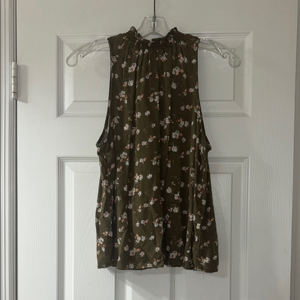Floral Sleeveless Top - Green